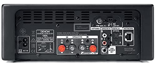 Denon RCD-N10 Kompaktanlage, HiFi Verstärker, CD-Player, Internetradio, Musikstreaming, HEOS Multiroom, Bluetooth & WLAN, Alexa Kompatibel, 2 Optische TV-Eingänge, Ohne Lautsprecher, Schwarz - Image 4