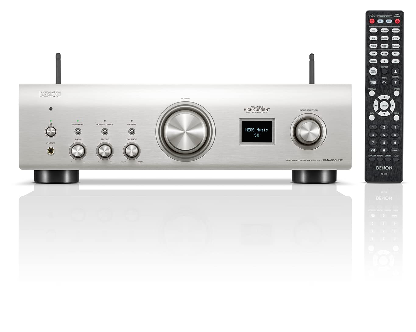 Denon PMA-900HNE HiFi Stereo Verstärker mit HEOS, Bluetooth - Silber