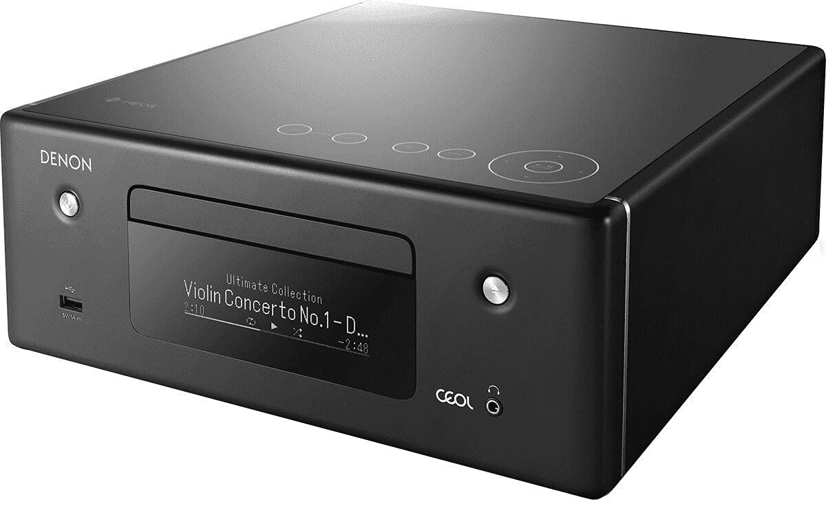 Denon RCD-N10 Kompaktanlage, HiFi Verstärker, CD-Player, Internetradio, Musikstreaming, HEOS Multiroom, Bluetooth & WLAN, Alexa Kompatibel, 2 Optische TV-Eingänge, Ohne Lautsprecher, Schwarz - Image 3