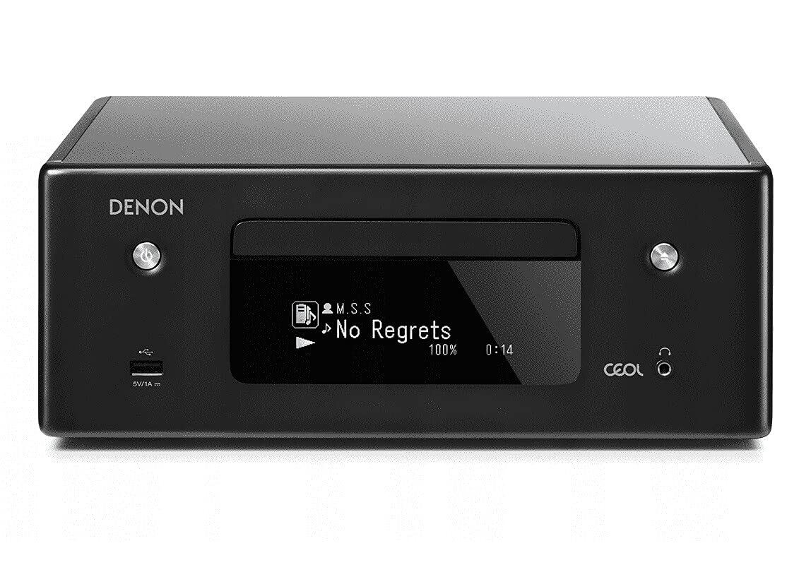 Denon RCD-N10 Kompaktanlage, HiFi Verstärker, CD-Player, Internetradio, Musikstreaming, HEOS Multiroom, Bluetooth & WLAN, Alexa Kompatibel, 2 Optische TV-Eingänge, Ohne Lautsprecher, Schwarz - Image 2