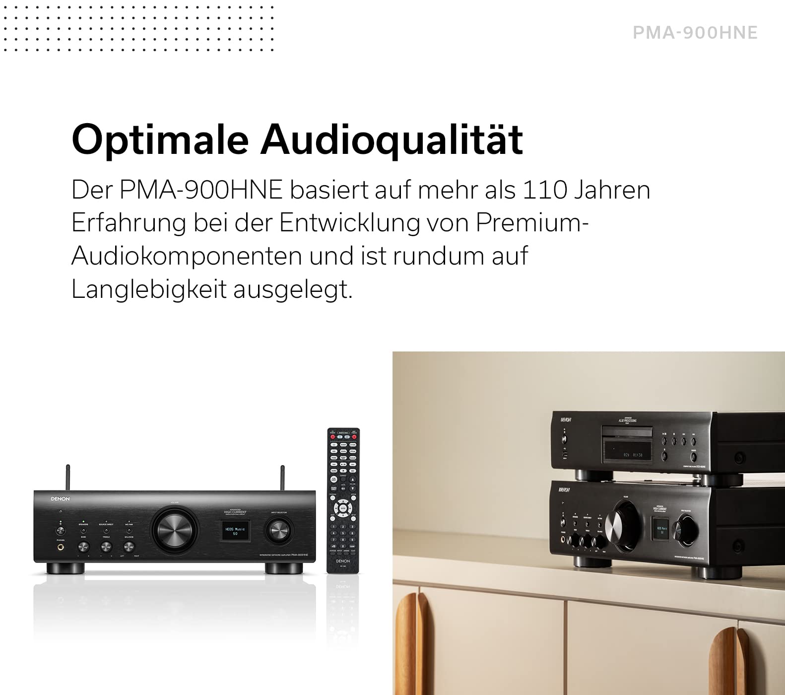 Denon PMA-900HNE HiFi Stereo Verstärker mit HEOS, Bluetooth - Silber - Image 4