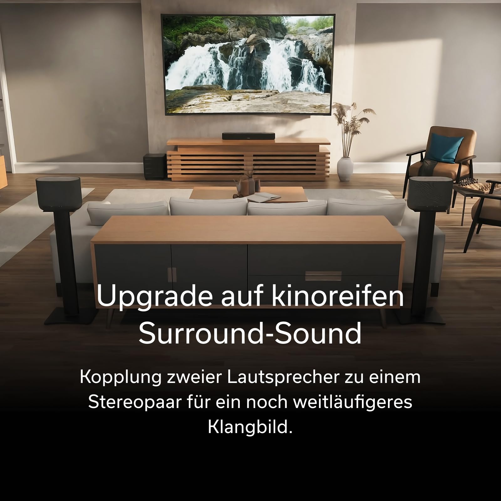 Denon Home 400 Smart Bluetooth Lautsprecher mit HEOS, Dolby Atmos Music, Musikbox Kabellos, Hi-Res Audio, 8 Treiber Array, Stereopaar-Funktion, WLAN, AirPlay 2, Premium Sound & Multiroom - Schwarz - Image 8