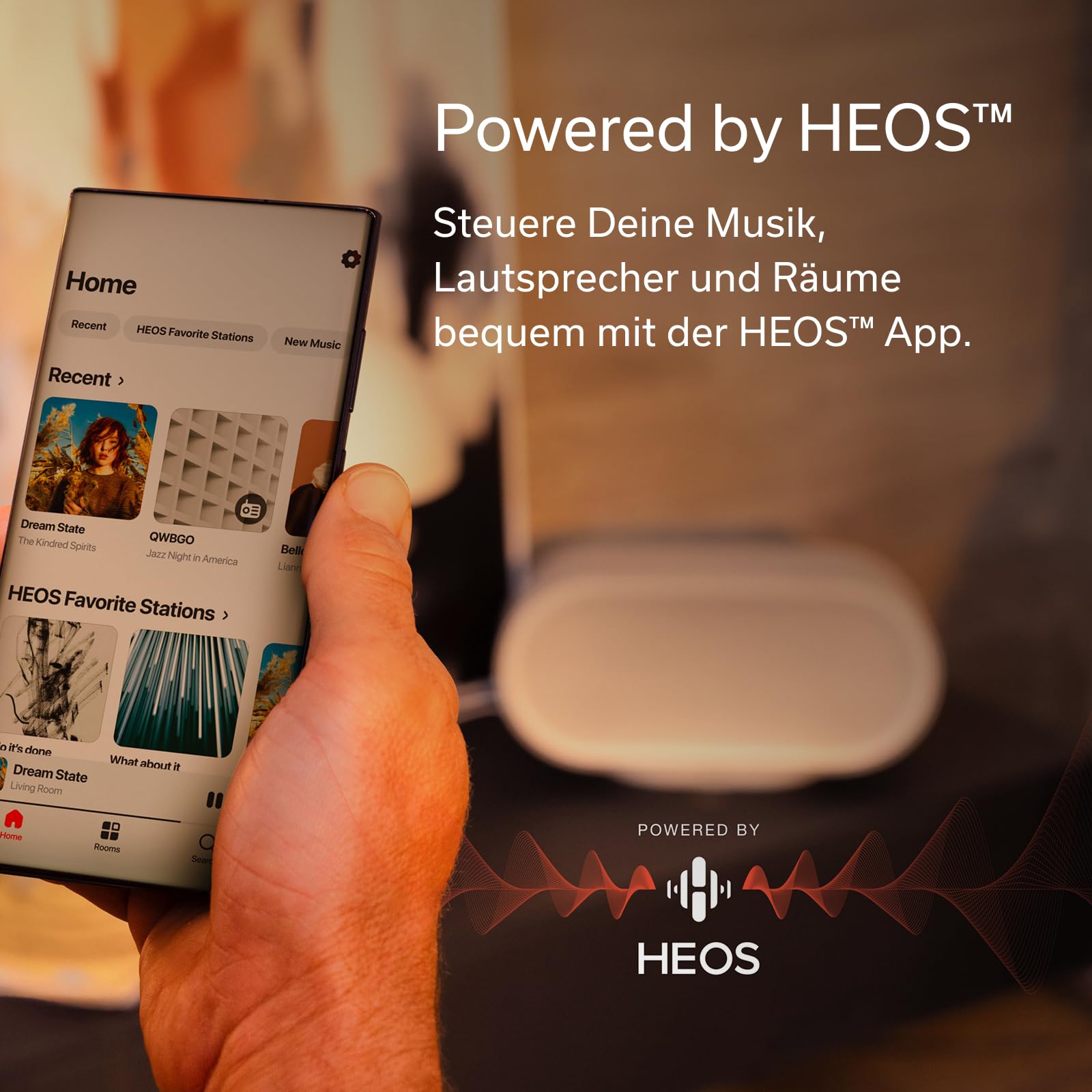 Denon Home 600 Bluetooth Lautsprecher mit HEOS, Dolby Atmos Music - Schwarz - Image 7