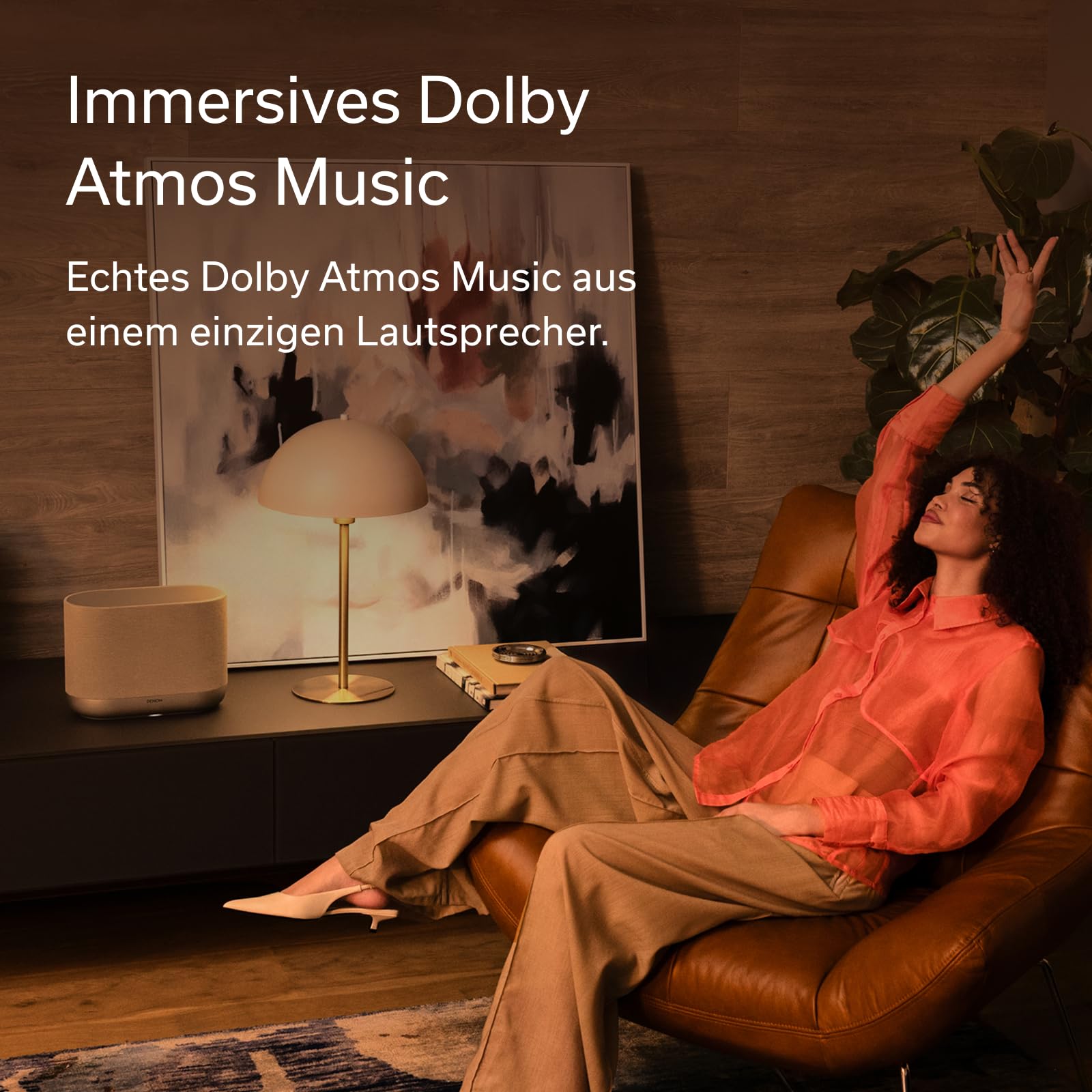 Denon Home 400 Smart Bluetooth Lautsprecher mit HEOS, Dolby Atmos Music, Musikbox Kabellos, Hi-Res Audio, 8 Treiber Array, Stereopaar-Funktion, WLAN, AirPlay 2, Premium Sound & Multiroom - Schwarz - Image 5