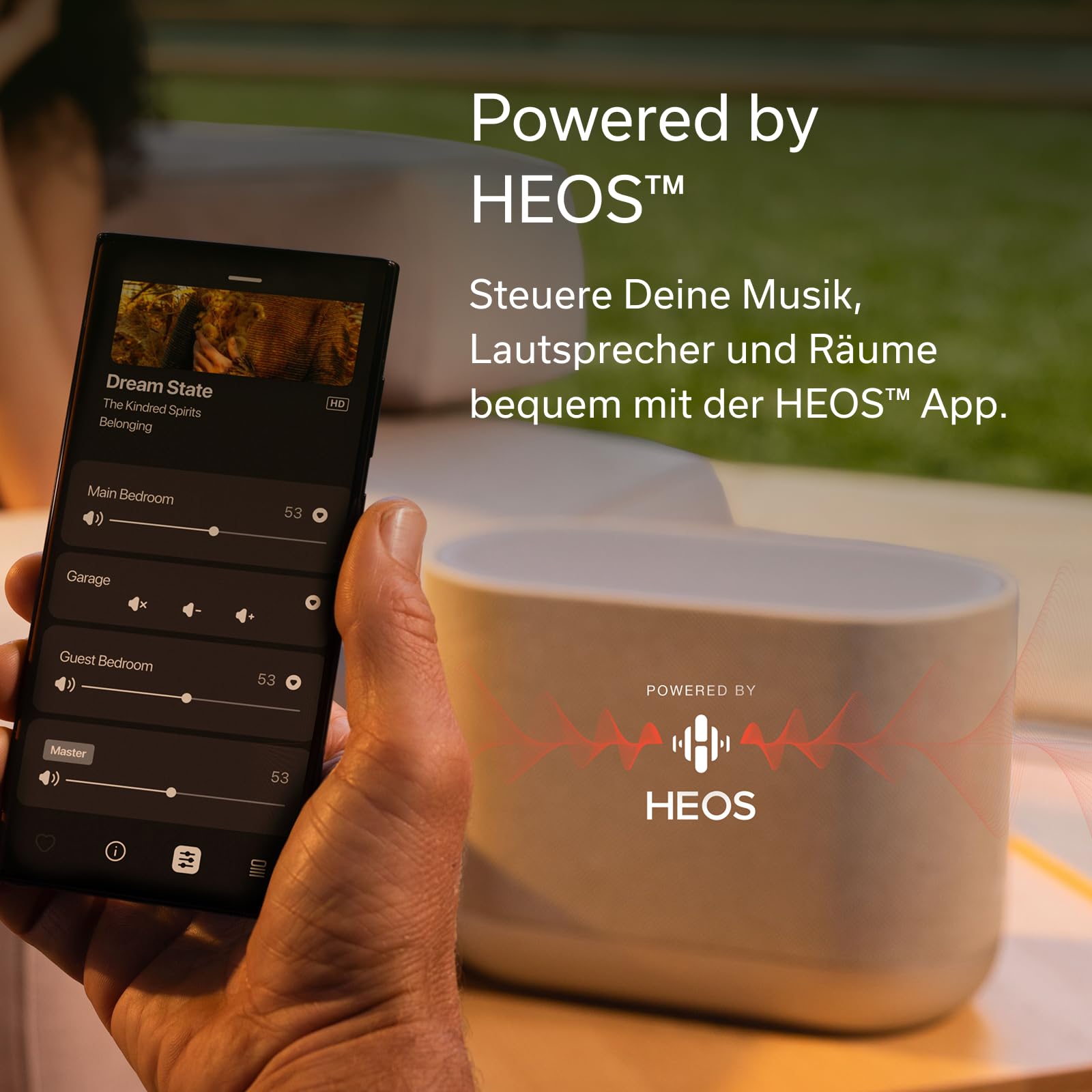 Denon Home 400 Smart Bluetooth Lautsprecher mit HEOS, Dolby Atmos Music, Musikbox Kabellos, Hi-Res Audio, 8 Treiber Array, Stereopaar-Funktion, WLAN, AirPlay 2, Premium Sound & Multiroom - Schwarz - Image 7