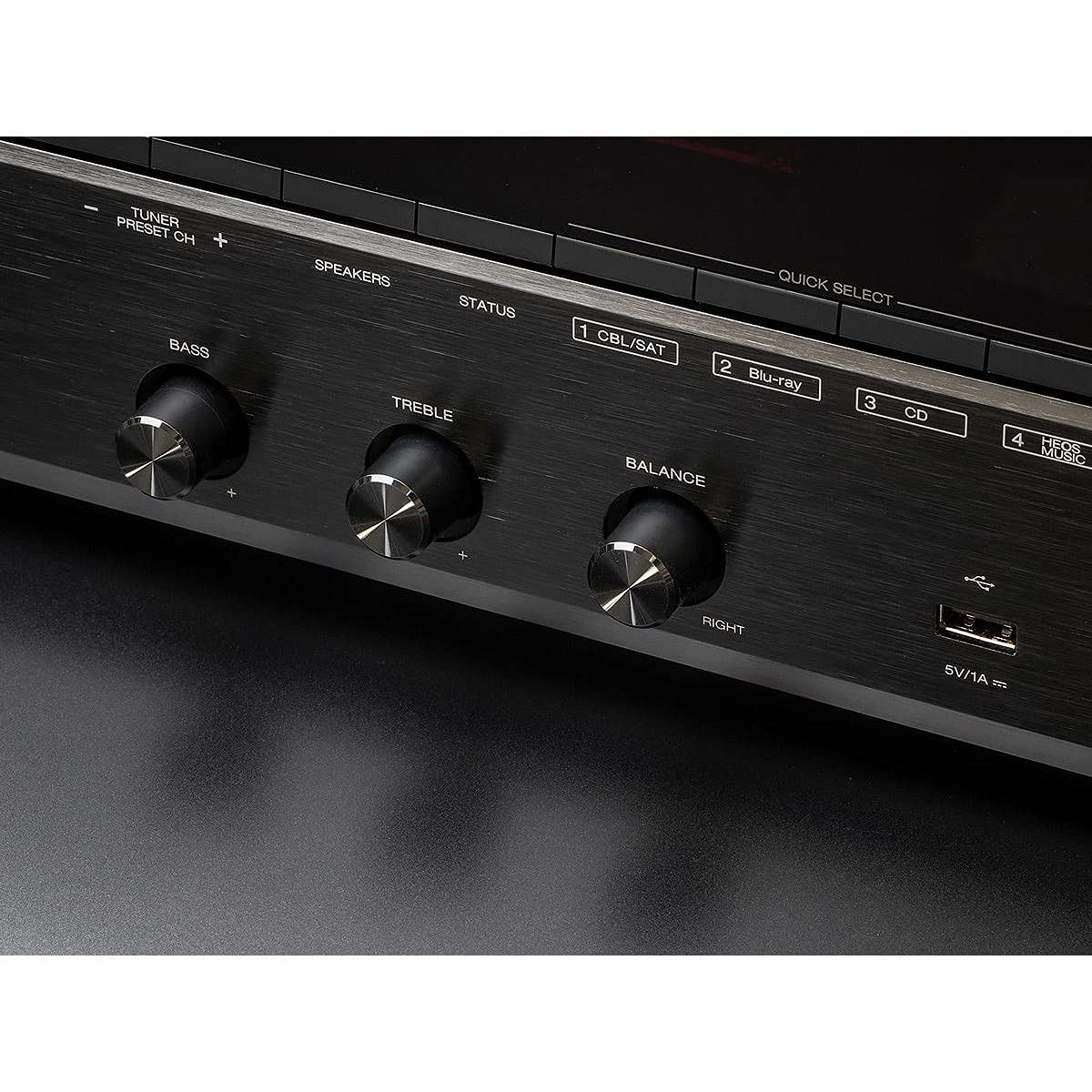 Denon DRA-800H Stereo Receiver und Verstärker, Alexa Kompatibel, 5 HDMI Eingänge, Phono-Eingang, Bluetooth und WLAN, DAB+ Radio, Musikstreaming, AirPlay 2, HEOS Multiroom, Schwarz - Image 3